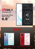 LeYi for Samsung-Galaxy-Note-10-Plus Case: with Slide Camera Cover, Military-Grade Shockproof Protective Magnetic Ring Stand