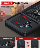 LeYi for TCL 50 XE-5G Case: with Slide Camera Cover + Tempered Glass Screen Protector, Heavy Duty Rugged Mobile Phone Case Cover Funda para with Magnetic Rotatable Ring Kickstand for TCL 50 XE