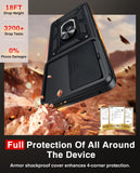 LeYi for TCL 50 XE-5G Case: with Slide Camera Cover + Tempered Glass Screen Protector, Heavy Duty Rugged Mobile Phone Case Cover Funda para with Magnetic Rotatable Ring Kickstand for TCL 50 XE