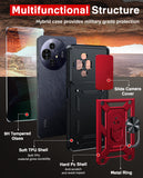 LeYi for TCL 50 XE-5G Case: with Slide Camera Cover + Tempered Glass Screen Protector, Heavy Duty Rugged Mobile Phone Case Cover Funda para with Magnetic Rotatable Ring Kickstand for TCL 50 XE
