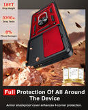 LeYi for TCL 50 XE-5G Case: with Slide Camera Cover + Tempered Glass Screen Protector, Heavy Duty Rugged Mobile Phone Case Cover Funda para with Magnetic Rotatable Ring Kickstand for TCL 50 XE