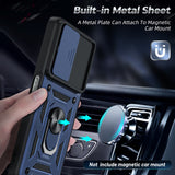 LeYi for OnePlus Nord-N30 5G Case: with Slide Camera Cover Screen Protector, Military-Grade Shockproof Protective Magnetic Ring Stand