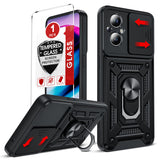 LeYi for OnePlus Nord-N20 5G Case: with Slide Camera Cover Screen Protector, Military-Grade Shockproof Protective Magnetic Ring Stand