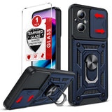 LeYi for OnePlus Nord-N20 5G Case: with Slide Camera Cover Screen Protector, Military-Grade Shockproof Protective Magnetic Ring Stand