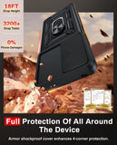 LeYi for TCL 50 LE-Case: with Slide Camera Cover + Tempered Glass Screen Protector, Heavy Duty Rugged Mobile Phone Case Cover Funda para with Magnetic Rotatable Ring Kickstand for TCL 50 LE