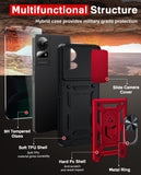 LeYi for TCL 50 LE-Case: with Slide Camera Cover + Tempered Glass Screen Protector, Heavy Duty Rugged Mobile Phone Case Cover Funda para with Magnetic Rotatable Ring Kickstand for TCL 50 LE