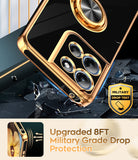 LeYi for Moto G Play 5G 2026 Case: with 1 Pack Tempered Glass Screen Protector and Rotatable Ring Holder Magnetic Kickstand, Plating Rose Gold Edge Case