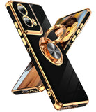 LeYi for Moto Edge 5G 2024 Case: Rotatable Ring Holder Magnetic Kickstand, Plating Rose Gold Edge Case