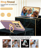 LeYi for Moto G Stylus 5G 2025 Case: with 1 Pack Tempered Glass Screen Protector and Rotatable Ring Holder Magnetic Kickstand, Plating Rose Gold Edge Case
