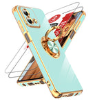 LeYi for Moto G Stylus 5G 2023 Case: with 2 Pack Tempered Glass Screen Protector and Rotatable Ring Holder Magnetic Kickstand, Plating Rose Gold Edge Case