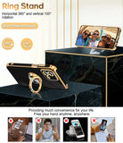 LeYi for Moto G Stylus 5G 2023 Case: with 2 Pack Tempered Glass Screen Protector and Rotatable Ring Holder Magnetic Kickstand, Plating Rose Gold Edge Case