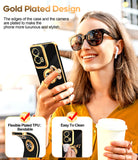 LeYi for Moto G Stylus 5G 2024 Case: with 2 Pack Tempered Glass Screen Protector and Rotatable Ring Holder Magnetic Kickstand, Plating Rose Gold Edge Case