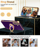 LeYi for Samsung Galaxy A17 5G Case: with 2 Pack Tempered Glass Screen Protector and Rotatable Ring Holder Magnetic Kickstand, Plating Rose Gold Edge Case