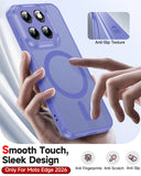 LeYi for Moto Edge 2026 Case: Compatible with Mag-Safe, Military-Grade Matte Translucent Soft-Touch Skin Funda para moto edge 2026