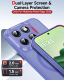 LeYi for Moto Edge 2026 Case: Compatible with Mag-Safe, Military-Grade Matte Translucent Soft-Touch Skin Funda para moto edge 2026