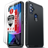 LeYi for Moto-G-Play-2023 Case with Screen Protector X2, Moto G Play 2023 Case 3 in 1 Rugged Shockproof Android Cover Funda para G Play2023