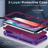 LeYi for Moto-G-Play-4G-2024 Case with Screen Protector X2, Moto G Play 4G 2024 Case 3 in 1 Rugged Shockproof Android Cover Funda para Moto GPlay 4G 2024