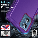 LeYi for Moto-G-Play-4G-2024 Case with Screen Protector X2, Moto G Play 4G 2024 Case 3 in 1 Rugged Shockproof Android Cover Funda para Moto GPlay 4G 2024