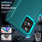 LeYi for Moto-G-Power-2023 Case with Screen Protector X2, Moto G Power 2023 Case 3 in 1 Rugged Shockproof Android Cover Funda para G Power2023