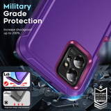 LeYi for Moto-G-Power-2023 Case with Screen Protector X2, Moto G Power 2023 Case 3 in 1 Rugged Shockproof Android Cover Funda para G Power2023