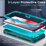 LeYi for Moto-G-Power-2021 Case with Screen Protector X2, Moto G Power 2021 Case 3 in 1 Rugged Shockproof Android Cover Funda para GPower 2021