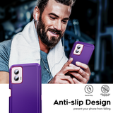 LeYi for Moto-G-Power-2021 Case with Screen Protector X2, Moto G Power 2021 Case 3 in 1 Rugged Shockproof Android Cover Funda para GPower 2021
