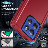 LeYi for Moto-Stylus-5G-2025 Case with Screen Protector X1, Moto Stylus 5G 2025 Case 3 in 1 Rugged Shockproof Android Cover Funda Stylus 5G 2025