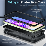 LeYi for Samsung-Galaxy-A05-4G Case, Samsung Galaxy A05 4G Case 3 in 1 Rugged Shockproof Android Cover Funda A05 4G