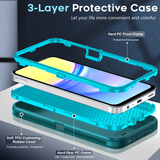 LeYi for Samsung-Galaxy-A15-5G Case with Screen Protector X2, Samsung Galaxy A15 5G Case 3 in 1 Rugged Shockproof Android Cover Funda A15 5G