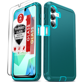 LeYi for Samsung-Galaxy-A16-5G Case with Screen Protector X2, Samsung Galaxy A16 5G Case 3 in 1 Rugged Shockproof Android Cover Funda A16 5G