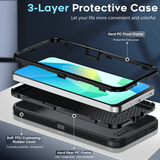 LeYi for Samsung-Galaxy-A16-5G Case with Screen Protector X2, Samsung Galaxy A16 5G Case 3 in 1 Rugged Shockproof Android Cover Funda A16 5G