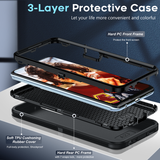 LeYi for Samsung-Galaxy-A23-5G Case with Screen Protector X2, SAM A23 5G Case 3 in 1 Rugged Shockproof Android Cover Funda A23 5G