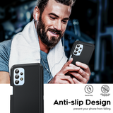 LeYi for Samsung-Galaxy-A23-5G Case with Screen Protector X2, SAM A23 5G Case 3 in 1 Rugged Shockproof Android Cover Funda A23 5G