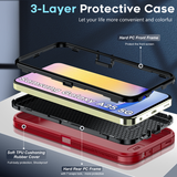 LeYi for Samsung-Galaxy-A25-5G Case with Screen Protector X2, Samsung Galaxy A25 5G Case 3 in 1 Rugged Shockproof Android Cover Funda A25 5G