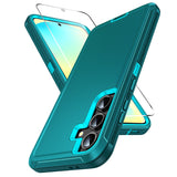 LeYi for Samsung Galaxy S24-FE-5G Case with Screen Protector, Samsung Galaxy S24 FE Case 3 in 1 Rugged Shockproof Android Cover Funda para S24FE