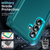 LeYi for Samsung Galaxy S24-FE-5G Case with Screen Protector, Samsung Galaxy S24 FE Case 3 in 1 Rugged Shockproof Android Cover Funda para S24FE