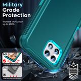 LeYi for TCL-Revvl-7 with Screen Protector X1, TCL Revvl 7 Case 3 in 1 Rugged Shockproof Android Cover Funda Revvl7