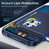 LeYi for TCL-Revvl-7 with Screen Protector X1, TCL Revvl 7 Case 3 in 1 Rugged Shockproof Android Cover Funda Revvl7