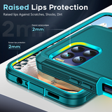 LeYi for TCL-Revvl-7-Pro with Screen Protector X1, TCL Revvl 7 Pro Case 3 in 1 Rugged Shockproof Android Cover Funda Revvl 7Pro