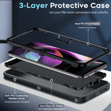 LeYi for Moto-G-5G-2022 Case with Screen Protector X2, Moto G 5G 2022 Case 3 in 1 Rugged Shockproof Android Cover Funda para Moto G2022