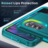 LeYi for Moto-Edge-2022 Case, Moto Edge 2022 Case 3 in 1 Rugged Shockproof Android Cover Funda para Moto Edge2022