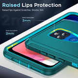 LeYi for Moto-Play-2021 Case with Screen Protector X1, Moto Play 2021 Case 3 in 1 Rugged Shockproof Android Cover Funda para Play 2021