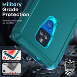 LeYi for Moto-Play-2021 Case with Screen Protector X1, Moto Play 2021 Case 3 in 1 Rugged Shockproof Android Cover Funda para Play 2021