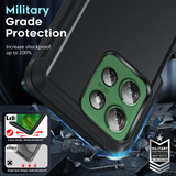 LeYi for Moto-Power-5G-2025 Case with Screen Protector X1, Moto Power 5G 2025 Case 3 in 1 Rugged Shockproof Android Cover Funda Power 5G 2025