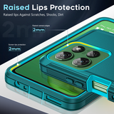 LeYi for Moto-Power-5G-2025 Case with Screen Protector X1, Moto Power 5G 2025 Case 3 in 1 Rugged Shockproof Android Cover Funda Power 5G 2025
