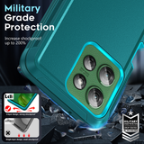 LeYi for Moto-Power-5G-2025 Case with Screen Protector X1, Moto Power 5G 2025 Case 3 in 1 Rugged Shockproof Android Cover Funda Power 5G 2025