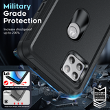 LeYi for Moto-One-5G-Ace Case with Screen Protector X1, Moto One 5G Ace Case 3 in 1 Rugged Shockproof Android Cover Funda para One 5G Ace