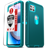 LeYi for Moto-One-5G-Ace Case with Screen Protector X1, Moto One 5G Ace Case 3 in 1 Rugged Shockproof Android Cover Funda para One 5G Ace