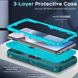 LeYi for Moto-One-5G-Ace Case with Screen Protector X1, Moto One 5G Ace Case 3 in 1 Rugged Shockproof Android Cover Funda para One 5G Ace