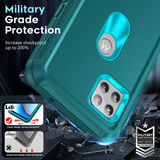 LeYi for Moto-One-5G-Ace Case with Screen Protector X1, Moto One 5G Ace Case 3 in 1 Rugged Shockproof Android Cover Funda para One 5G Ace